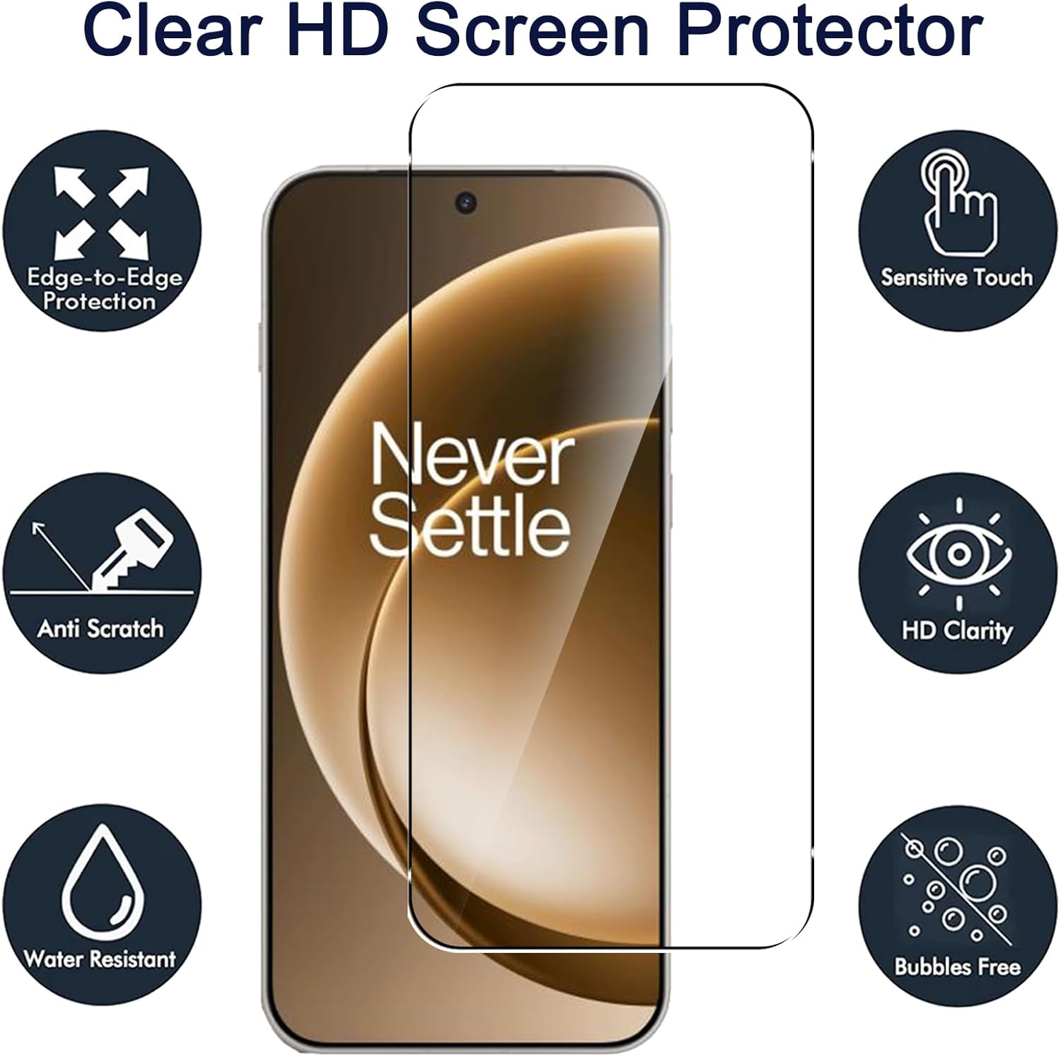 Coque en silicone transparent pour OnePlus 15 5G avec 3 protections d'écran en verre trempé, TPU souple, ultra mince, protection contre les chutes, antichoc et anti-rayures 8 Coque en silicone transparent pour OnePlus 15 5G avec 3 protections d'écran en verre trempé, TPU souple, ultra mince, protection contre les chutes, antichoc et anti-rayures – Image 7