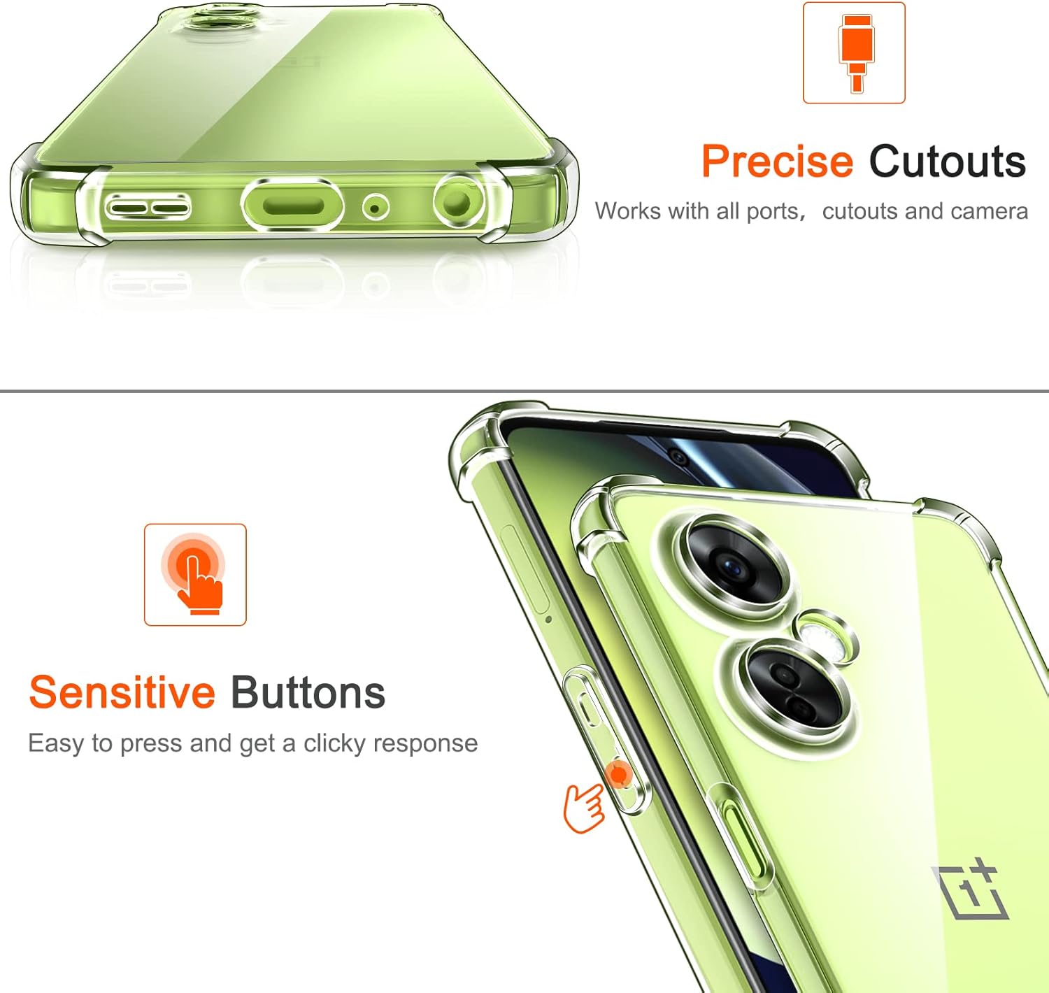 ivoler 3 en 1 Coque pour OnePlus Nord CE 3 Lite 5G avec 2 Pièces Verre Trempé, Ultra Transparent Étui de Protection en Silicone Antichoc, Souple TPU Anti-Rayures Bumper Housse 6 ivoler 3 en 1 Coque pour OnePlus Nord CE 3 Lite 5G avec 2 Pièces Verre Trempé, Ultra Transparent Étui de Protection en Silicone Antichoc, Souple TPU Anti-Rayures Bumper Housse – Image 5