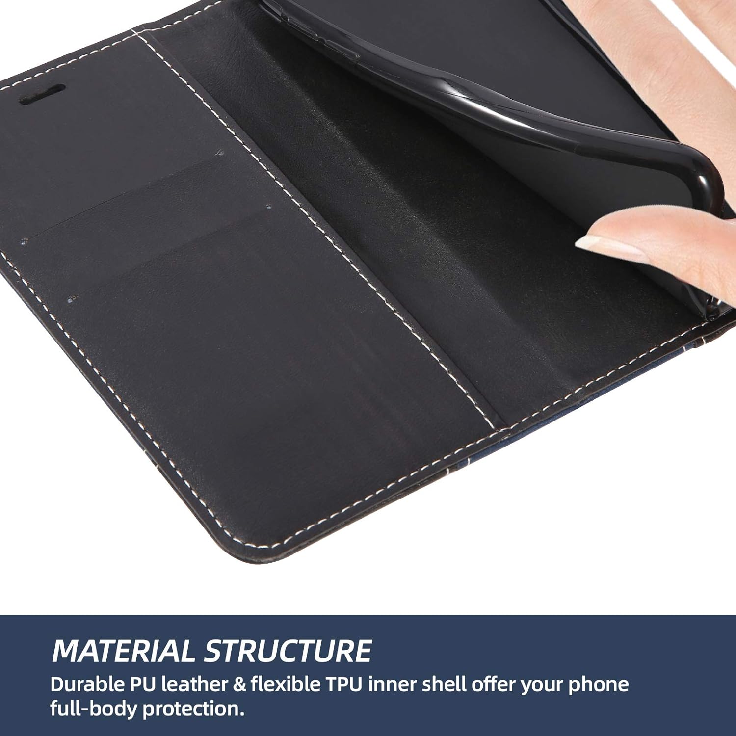 Coque pour OnePlus 10T 5G, Portefeuille Etui en Cuir PU, Magnétique Protection Housse Coque pour OnePlus 10T 5G, Noir 7 Coque pour OnePlus 10T 5G, Portefeuille Etui en Cuir PU, Magnétique Protection Housse Coque pour OnePlus 10T 5G, Noir – Image 6