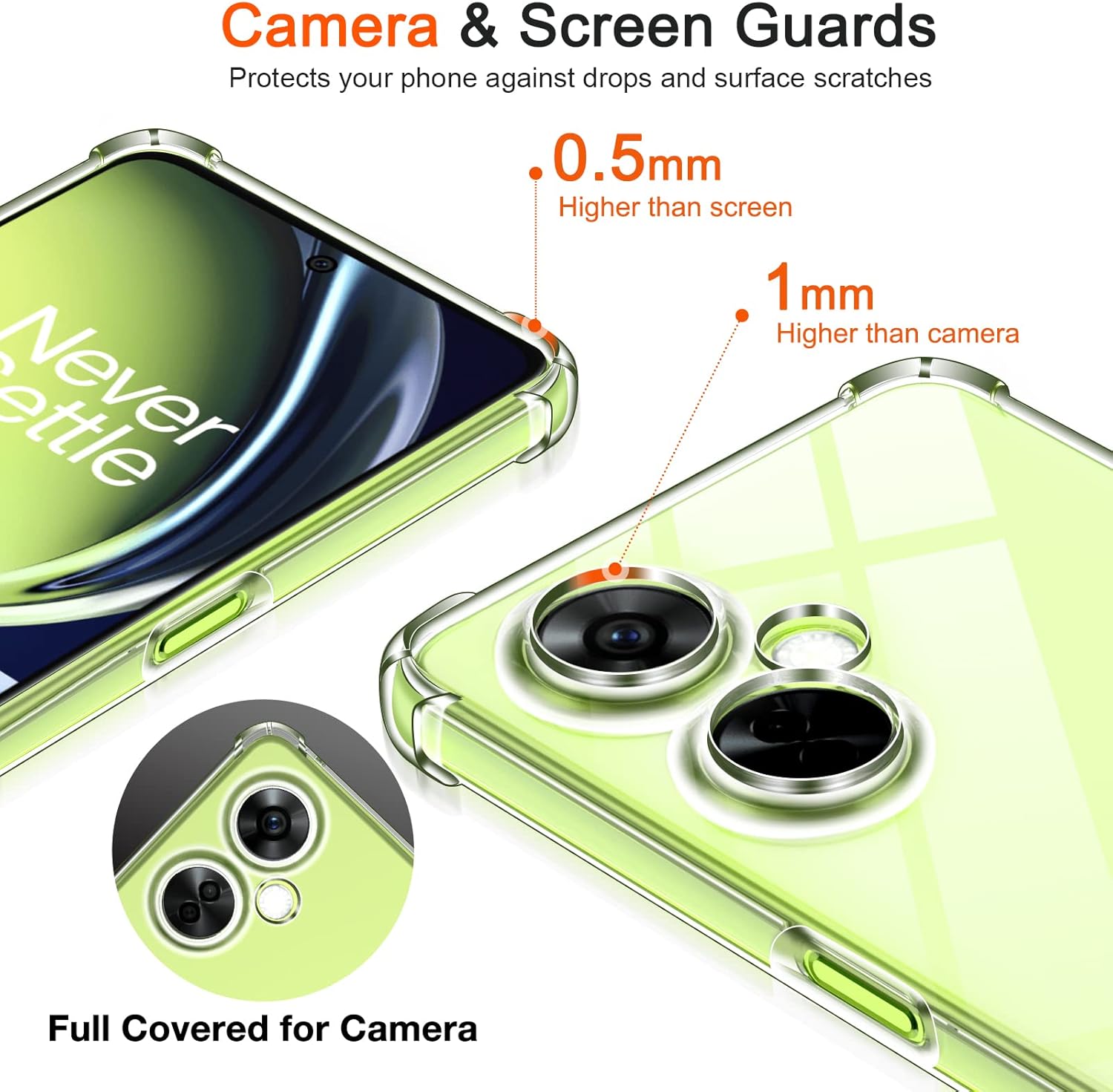 ivoler 3 en 1 Coque pour OnePlus Nord CE 3 Lite 5G avec 2 Pièces Verre Trempé, Ultra Transparent Étui de Protection en Silicone Antichoc, Souple TPU Anti-Rayures Bumper Housse 5 ivoler 3 en 1 Coque pour OnePlus Nord CE 3 Lite 5G avec 2 Pièces Verre Trempé, Ultra Transparent Étui de Protection en Silicone Antichoc, Souple TPU Anti-Rayures Bumper Housse – Image 4