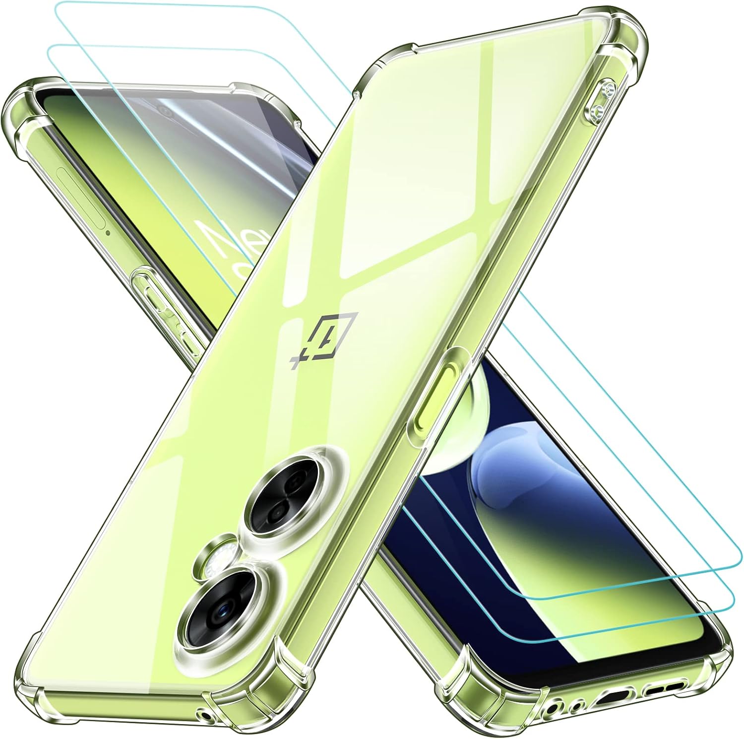 ivoler 3 en 1 Coque pour OnePlus Nord CE 3 Lite 5G avec 2 Pièces Verre Trempé, Ultra Transparent Étui de Protection en Silicone Antichoc, Souple TPU Anti-Rayures Bumper Housse 2 ivoler 3 en 1 Coque pour OnePlus Nord CE 3 Lite 5G avec 2 Pièces Verre Trempé, Ultra Transparent Étui de Protection en Silicone Antichoc, Souple TPU Anti-Rayures Bumper Housse
