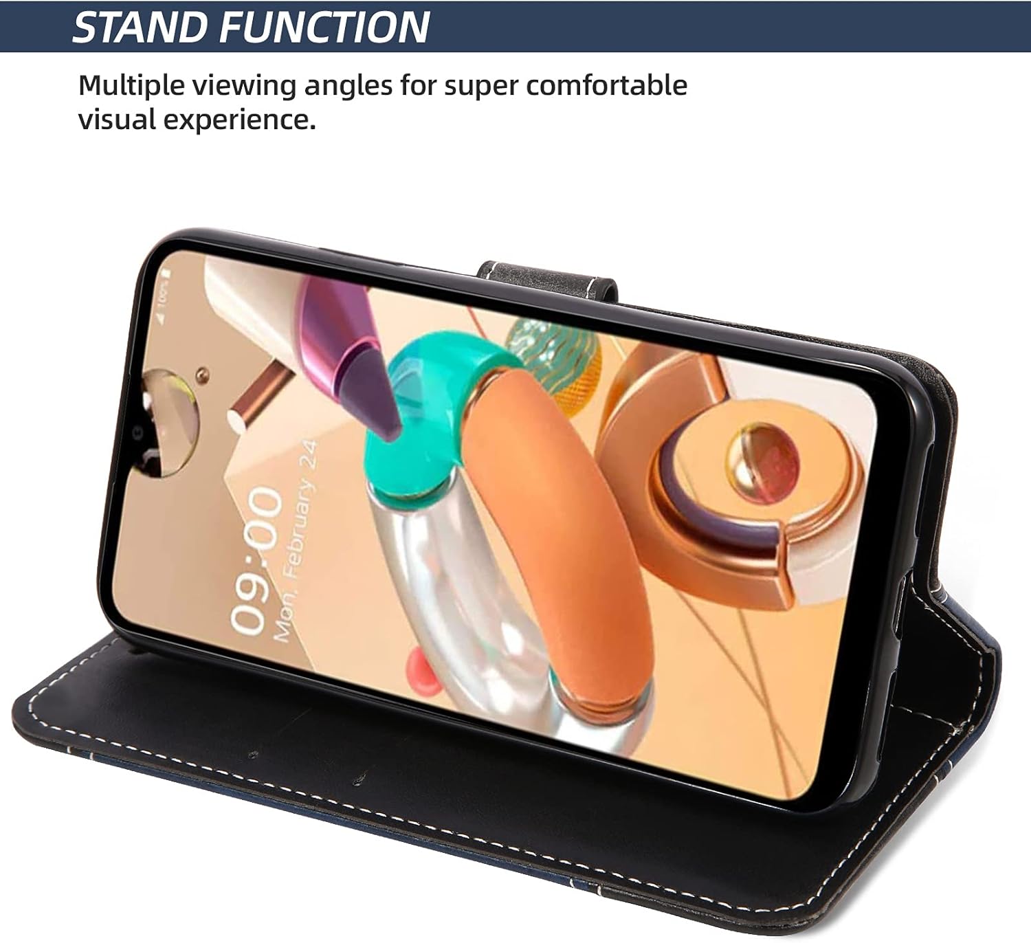 Coque pour OnePlus 10T 5G, Portefeuille Etui en Cuir PU, Magnétique Protection Housse Coque pour OnePlus 10T 5G, Noir 4 Coque pour OnePlus 10T 5G, Portefeuille Etui en Cuir PU, Magnétique Protection Housse Coque pour OnePlus 10T 5G, Noir – Image 3