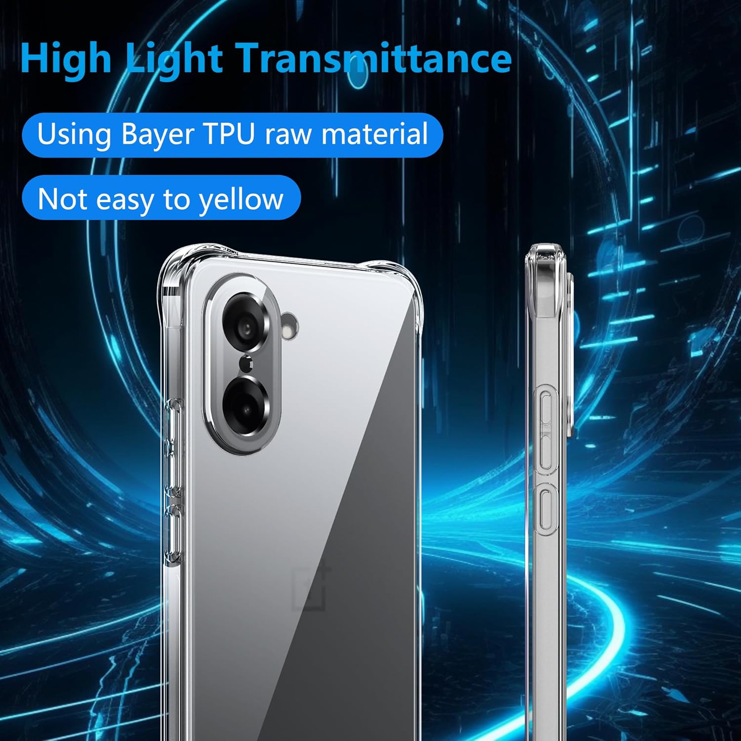 Coque pour OnePlus Nord CE5+1x Film de Protection, Anti-jaunissement, Antichoc et Résistant aux Rayures, CEtui Ultra-Mince en TPU Souple pour OnePlus Nord CE5 Coque 7 Coque pour OnePlus Nord CE5+1x Film de Protection, Anti-jaunissement, Antichoc et Résistant aux Rayures, CEtui Ultra-Mince en TPU Souple pour OnePlus Nord CE5 Coque – Image 6